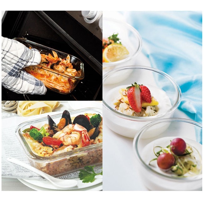 Bộ 6 hộp thủy tinh chịu nhiệt Lock&Lock LLG426S6 - Hàng chính hãng, dùng được trong lò vi sóng, máy rửa chén - JoyMall