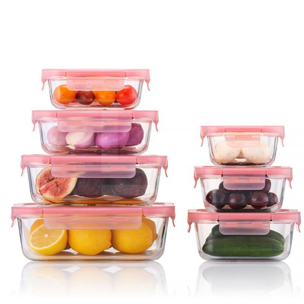 Hộp Thủy Tinh Rose Glass LocknLock Chịu Nhiệt, Hàng Chính Hãng, Sử Dụng Được Lò Vi Sóng - JoyMall