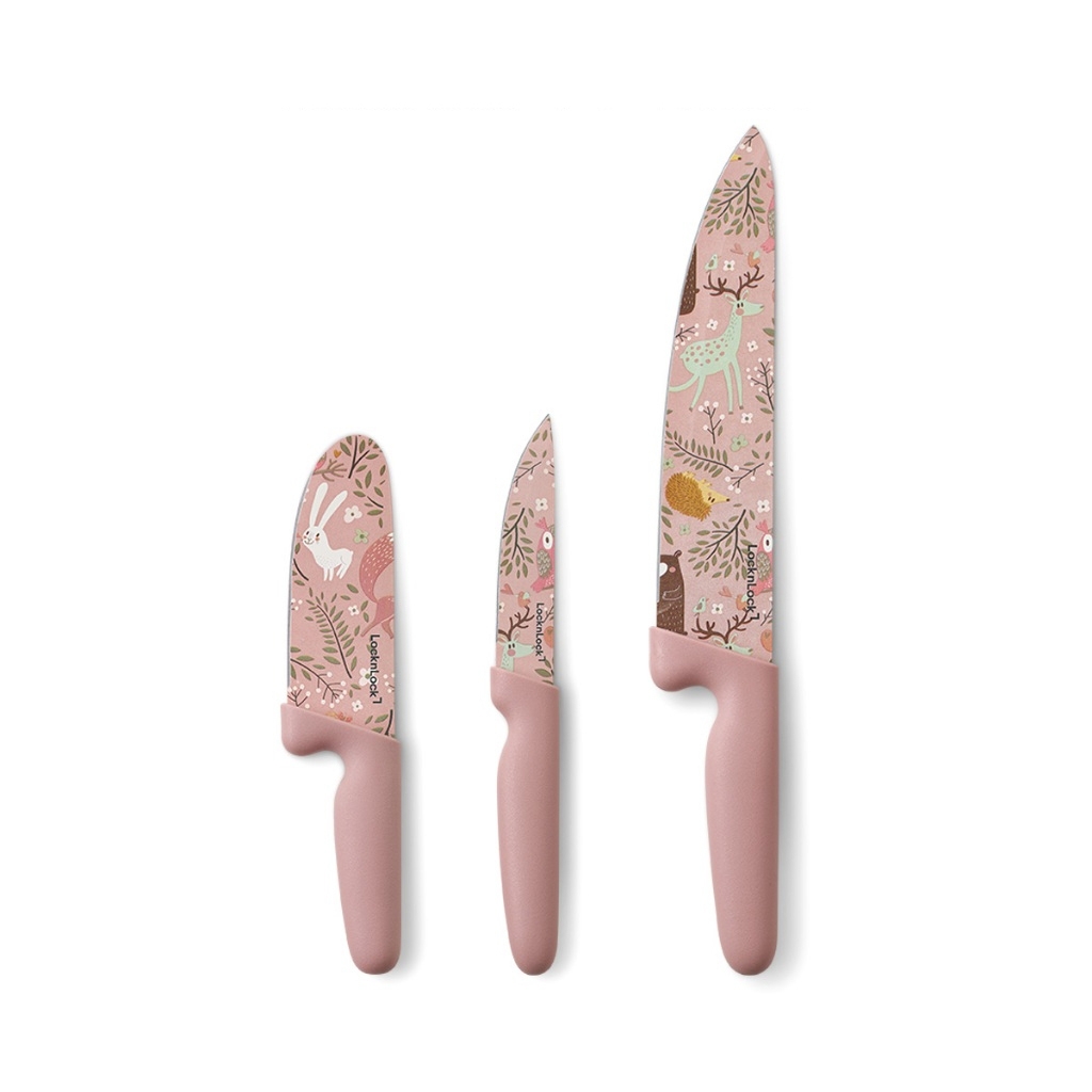 Bộ Dao Nhà Bếp 3 Món LocknLock Gallery Knife Set CKK308S3, Hàng Chính Hãng - JoyMall