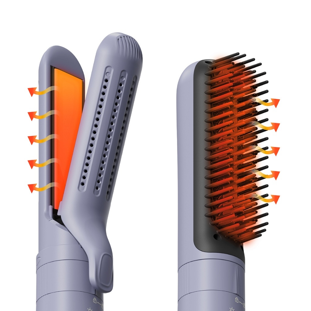 Máy Tạo Kiểu Tóc Đa Năng LocknLock Multi Hair Styler ENA236PUP 210W, Hàng Chính Hãng, Màu Tím - JoyMall