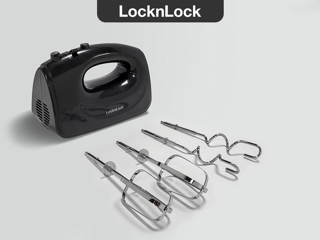 Máy đánh trứng LocknLock EJM501 300W - Hàng chính hãng, 5 tốc độ tùy chỉnh, 2 bộ que đánh linh hoạt - JoyMall