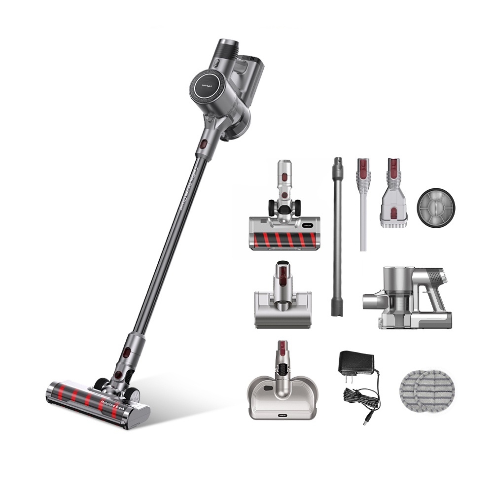 Máy hút bụi Lock&Lock không dây dùng pin sạc ENV356GRY - Hàng chính hãng, có thể hút bụi và lau sàn tích hợp - JoyMall