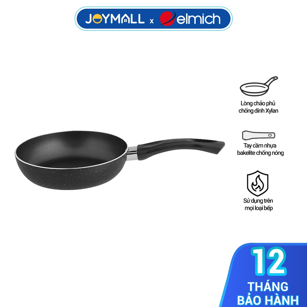 Chảo chống dính đáy từ Elmich 4703OL size 20cm, Hàng chính hãng, lớp chống dính Whitford, Dùng được mọi loại bếp-JoyMall