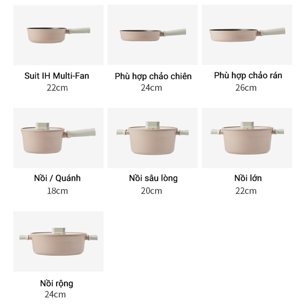 Nồi chảo nhôm chống dính Suit IH Lock&Lock - Hàng chính hãng, dùng được bếp từ, tay cầm êm, dẫn nhiệt nhanh - JoyMall