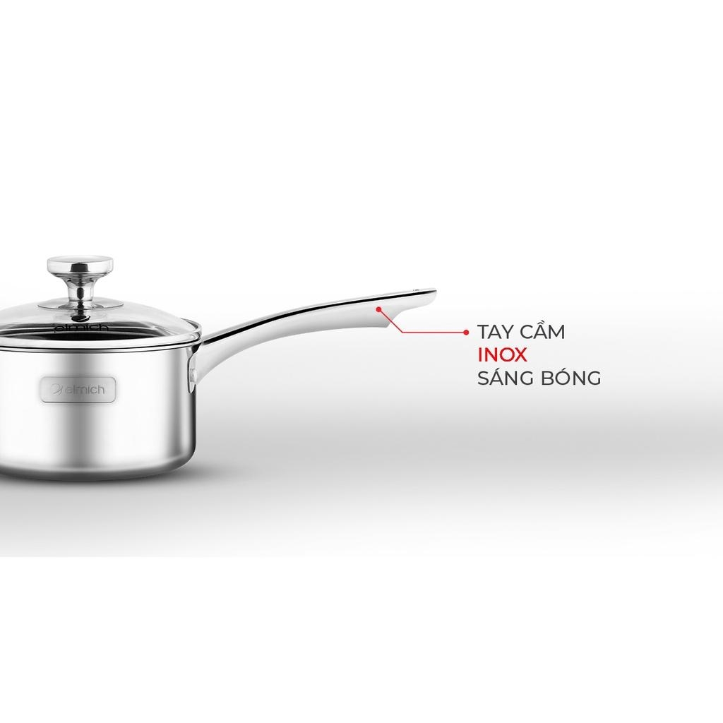 Quánh Inox nguyên khối Elmich baby EL-3848 14cm, Hàng chính hãng, dùng được mọi loại bếp, công nghệ Stop Hot - JoyMall