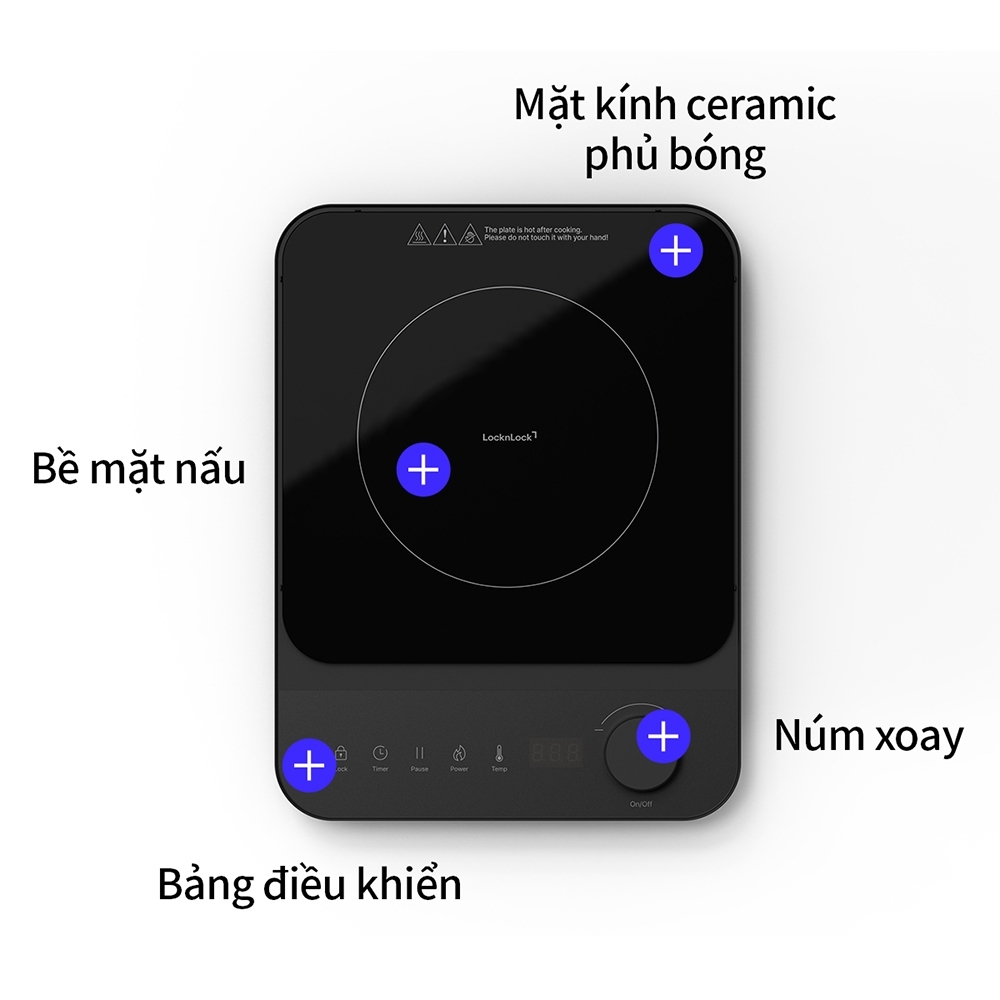 Bếp điện từ Locknlock Induction Cooker EJI351BLK công suất 2000W - Màu đen