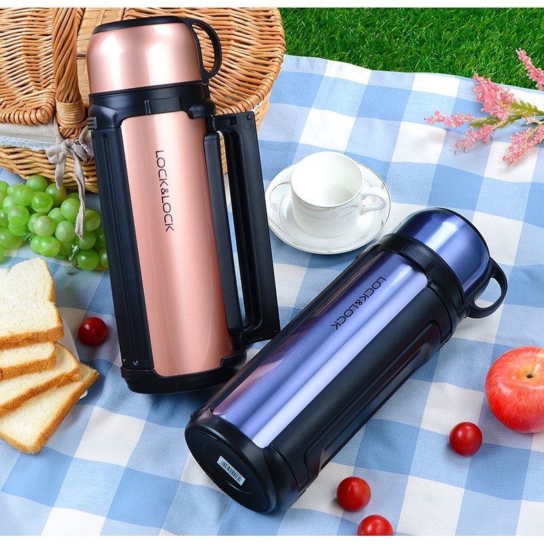 Bình Giữ Nhiệt Cỡ Đại Lock& Lock LHC1412 LHC1413 1.5L 1.8L - Hàng Chính Hãng, Bằng Thép Không Gỉ,Có Tay Xách - JoyMall