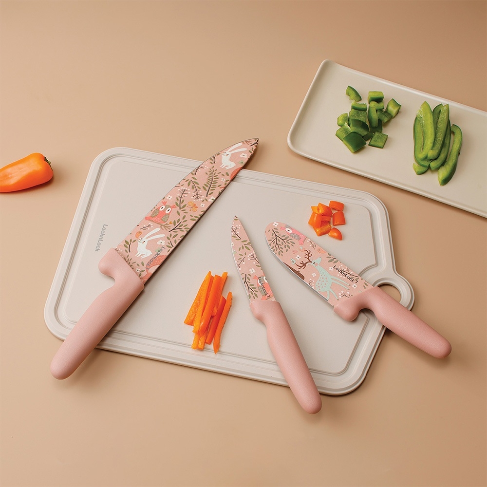 Bộ Dao Nhà Bếp 3 Món LocknLock Gallery Knife Set CKK308S3, Hàng Chính Hãng - JoyMall