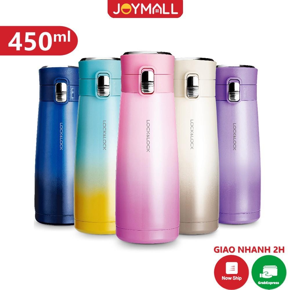 Bình giữ nhiệt Lock&Lock 450ml LHC3245 Holiday Sunset I.d Tumbler - Hàng chính hãng, mở nắp 1 chạm - JoyMall