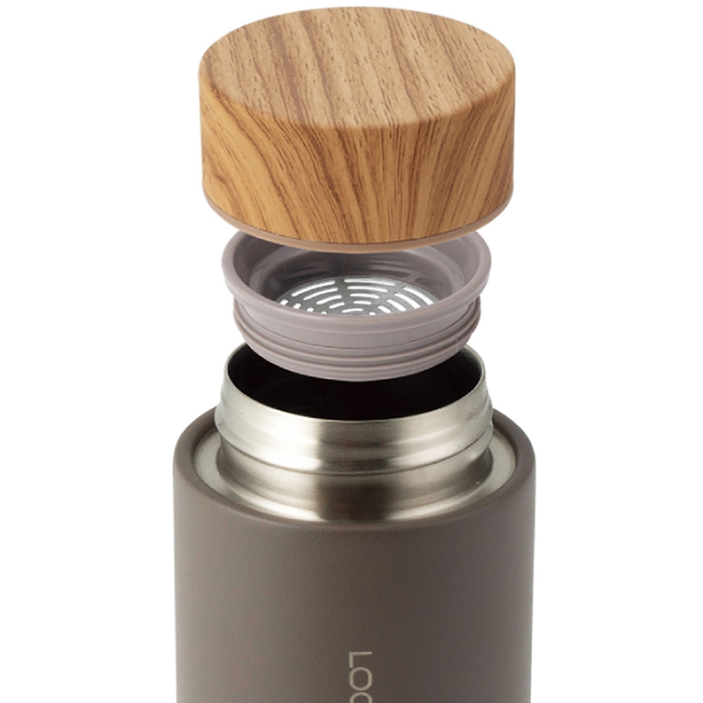 Bình giữ nhiệt Lock&Lock Flat LHC4227 400ml- Hàng chính hãng, nắp nhựa kiểu gỗ, ruột bằng thép không gỉ cao cấp- JoyMall