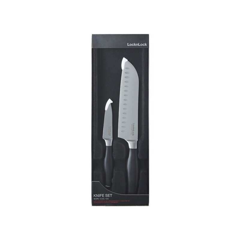 Bộ dao kéo nhà bếp LocknLock thép không gỉ CKK303  - Hàng chính hãng chuẩn Santoku, chống ăn mòn - JoyMall