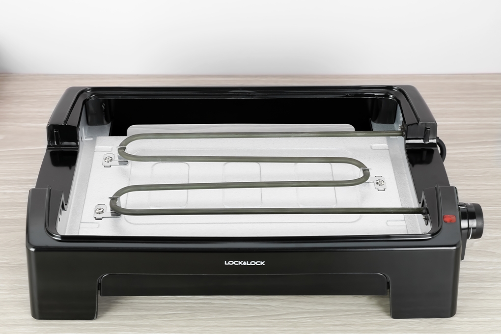 Bếp nướng điện Lock&Lock EJG221 1300W - Hàng chính hãng, mặt bếp đá chống dính, 5 mức nhiệt tùy chỉnh - JoyMall