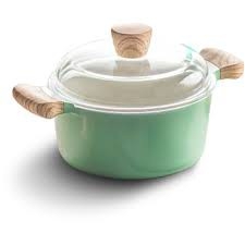 Nồi nhôm chống dính nắp thủy tinh Lock&Lock màu Mint CCA201(20cm),CCA202( 24cm),CCA203(26cm) - hàng chính hãng- JoyaMall