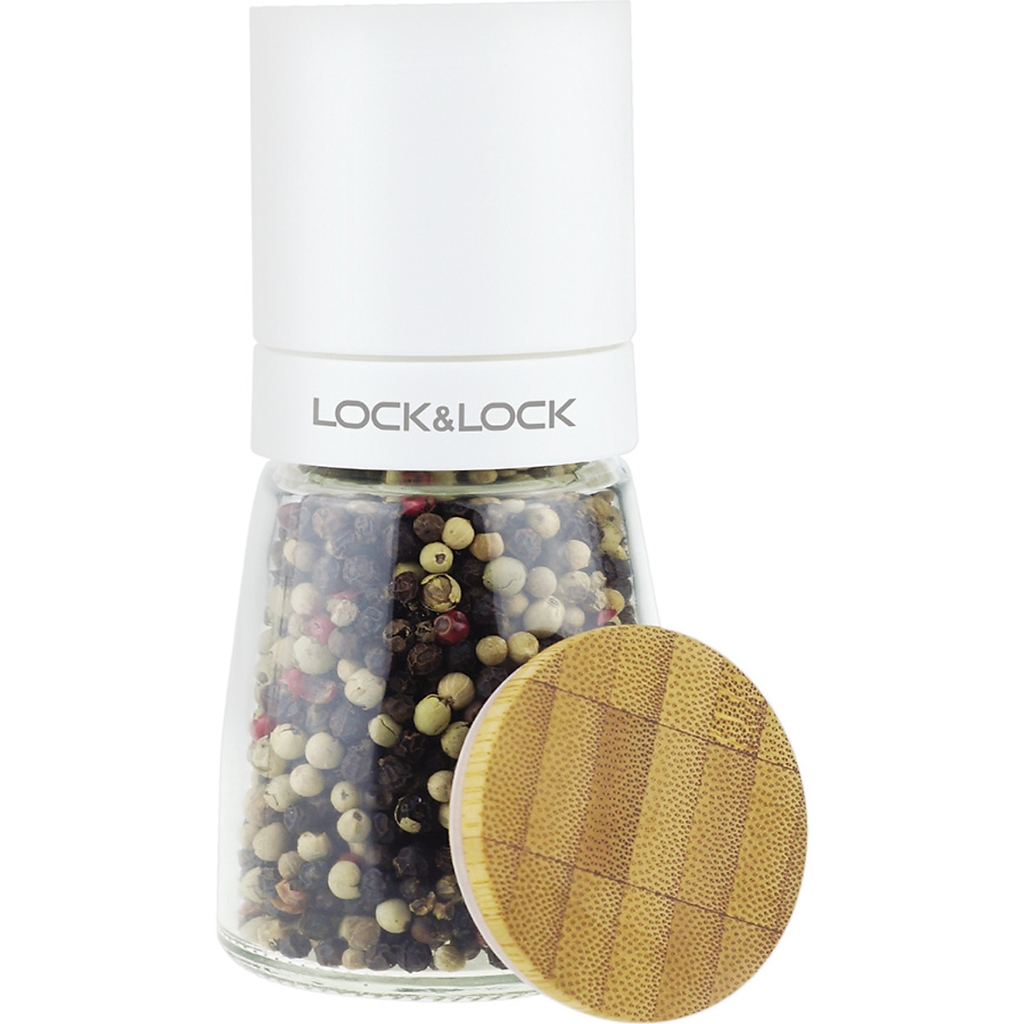 Combo 2 lọ xay tiêu thủy tinh Lock&Lock CKO115S2 140ml - Hàng chính hãng, lưỡi dao bằng sứ xay nhuyễn tốt - JoyMall