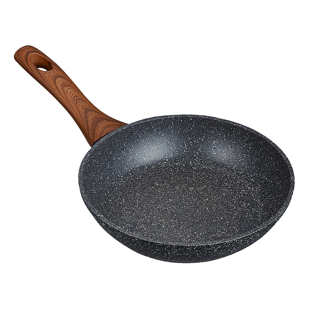 Chảo nhôm chống dính Lock&Lock Baum Marble LBU1203 20cm LBU1243 24cm LBU1283 28cm dùng bếp từ