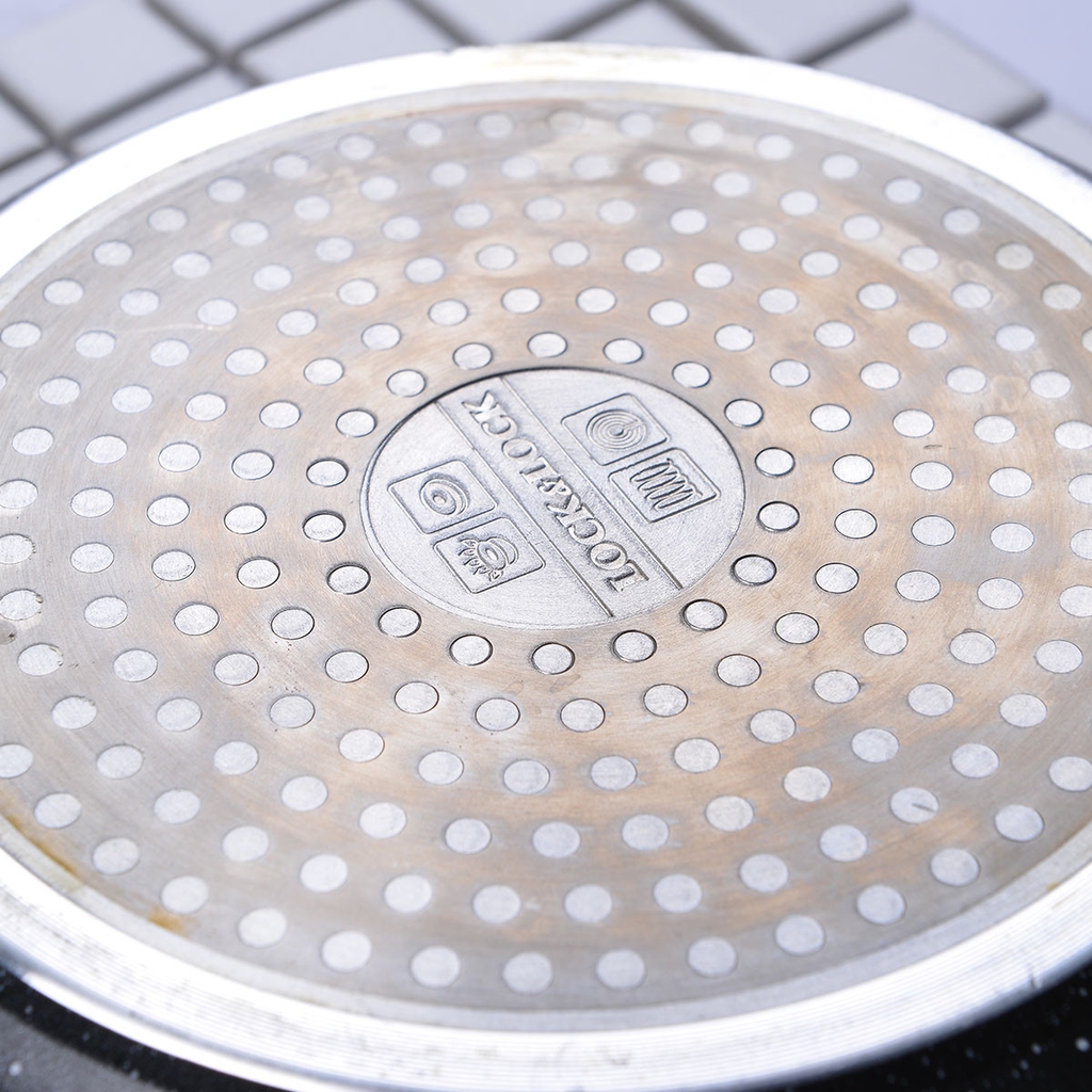 Chảo nhôm chống dính Lock&Lock Baum Marble LBU1203 20cm LBU1243 24cm LBU1283 28cm dùng bếp từ