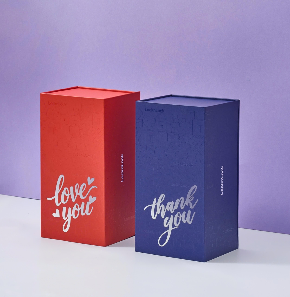 Hộp Quà Tặng Cho Ly Giữ Nhiệt LHC3249, Hàng Chính Hãng, 2 màu đỏ xanh - JoyMall