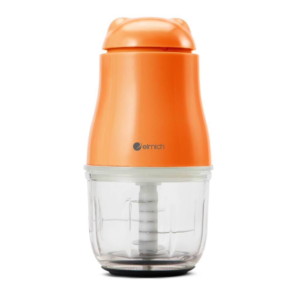 Máy xay thực phẩm cho bé Elmich CHE-8665WH, Hàng chính hãng, lưỡi dao 3 tầng 6 cánh, cối thủy tinh - JoyMall