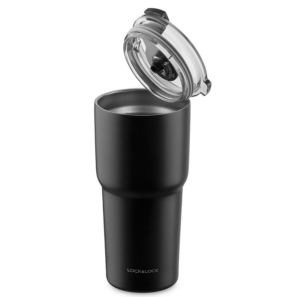 Ly giữ nhiệt Lock&Lock bằng thép không gỉ Swing Tumbler LHC4179BLK 350ml - Hàng chính hãng, miệng ly rộng - JoyMall