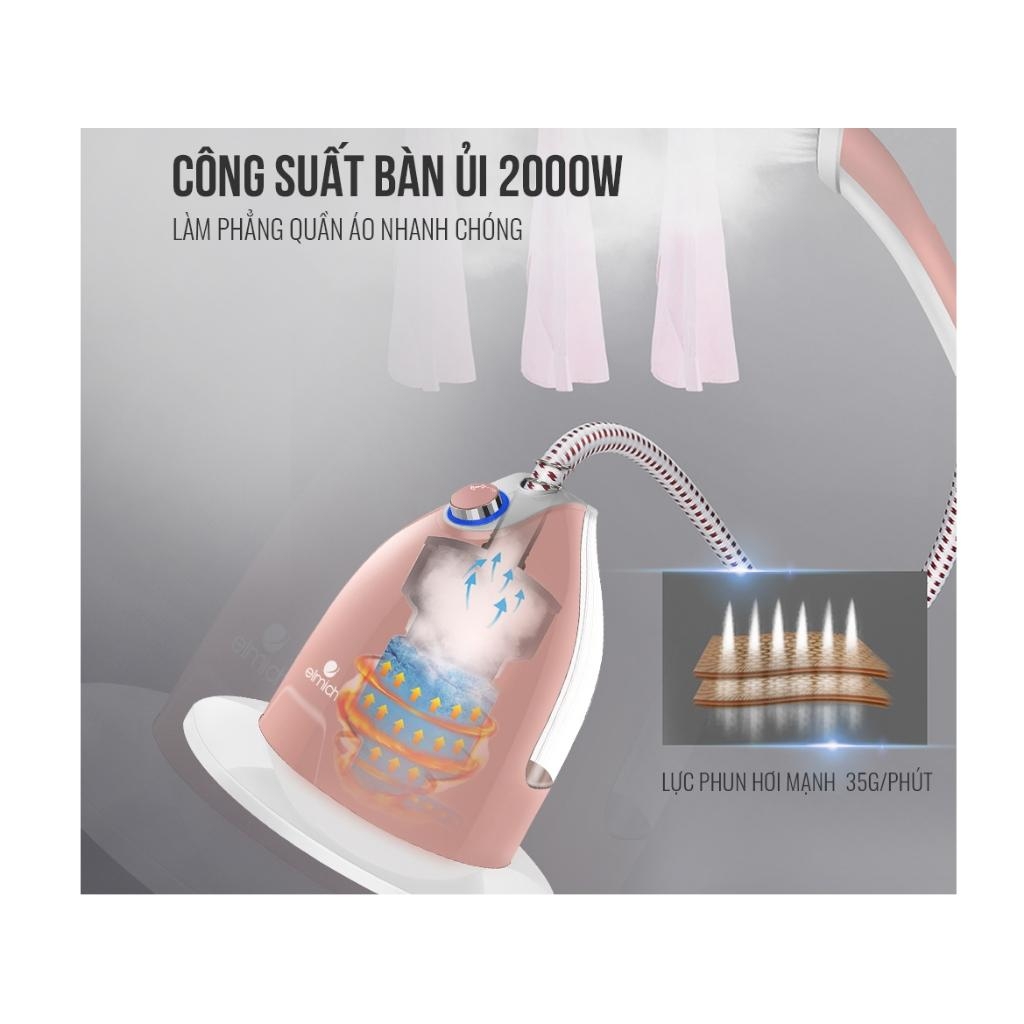 Bàn là ủi hơi nước dạng cây Elmich GSE-3954OL 1.8L, Hàng chính hãng, loại bỏ nếp nhăn nhanh và hiệu quả - JoyMall