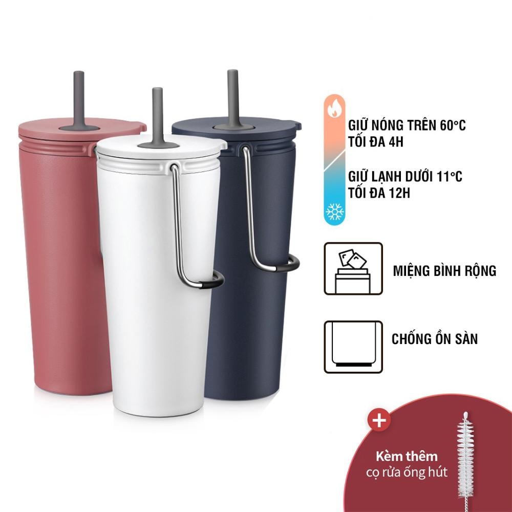 Bình giữ nhiệt LocknLock Bucket Tumbler LHC4269NVY xanh navy 540ml