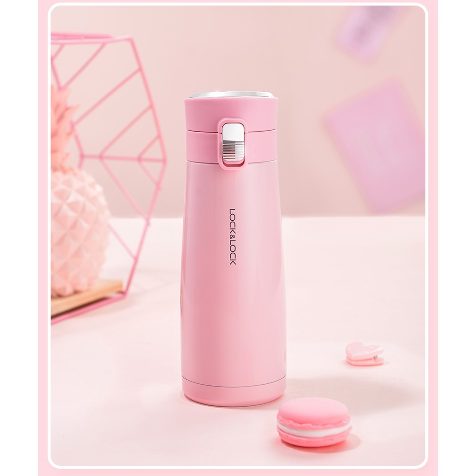 Bình giữ nhiệt Lock&Lock 450ml LHC3245 Holiday Sunset I.d Tumbler - Hàng chính hãng, mở nắp 1 chạm - JoyMall
