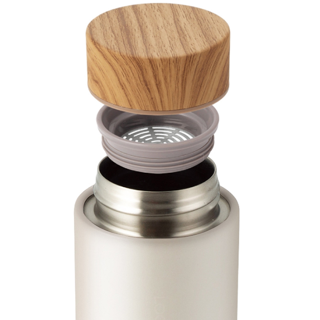 Bình giữ nhiệt Lock&Lock Flat LHC4227 400ml- Hàng chính hãng, nắp nhựa kiểu gỗ, ruột bằng thép không gỉ cao cấp- JoyMall