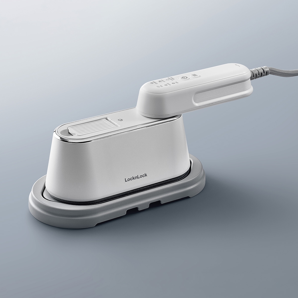 Bàn ủi hơi nước 2 trong 1 LocknLock 2 in 1 steam iron 220-240V, 50-60Hz, 1100-1300W, 100ml - Màu trắng