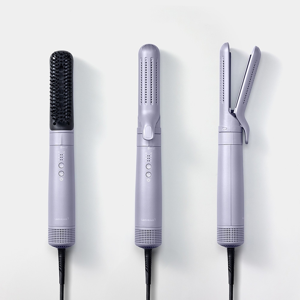 Máy Tạo Kiểu Tóc Đa Năng LocknLock Multi Hair Styler ENA236PUP 210W, Hàng Chính Hãng, Màu Tím - JoyMall