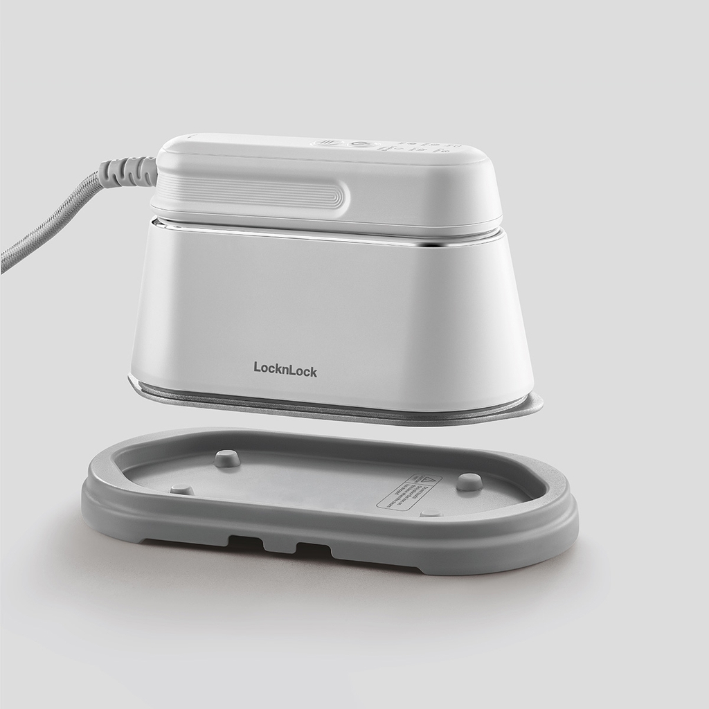 Bàn ủi hơi nước 2 trong 1 LocknLock 2 in 1 steam iron 220-240V, 50-60Hz, 1100-1300W, 100ml - Màu trắng