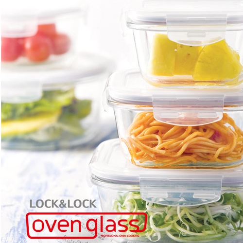 Bộ 6 hộp thủy tinh chịu nhiệt Lock&Lock LLG426S6 - Hàng chính hãng, dùng được trong lò vi sóng, máy rửa chén - JoyMall