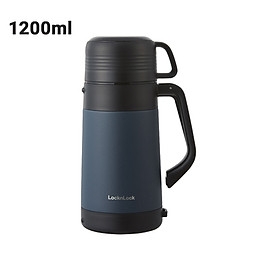 Bình giữ nhiệt Lock&Lock Easy Outdoor Vacuum Bottle LHC1484 1,2L và LHC1485 1,8L - Hàng chính hãng có quai xách, nắp dùng làm cốc nước - JoyMall - 1200ml - Trắng Ngà