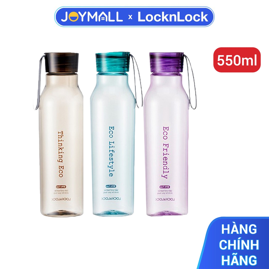 Bình nước nhựa Lock&Lock Eco Bottle ABF644 550ml - Hàng chính hãng, chống rỉ - JoyMall