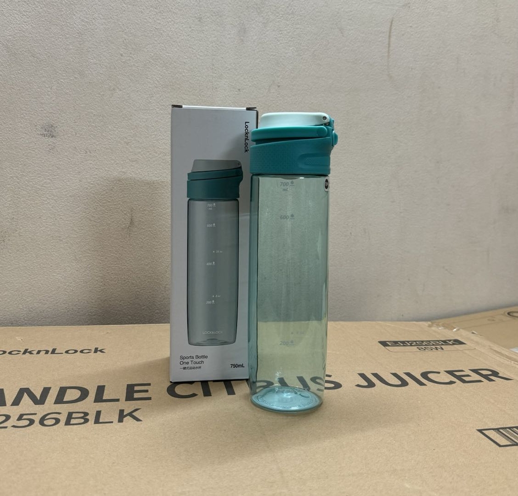 Bình nhựa thể thao LocknLock-One touch-750ml ABF763, 550ml ABF762
