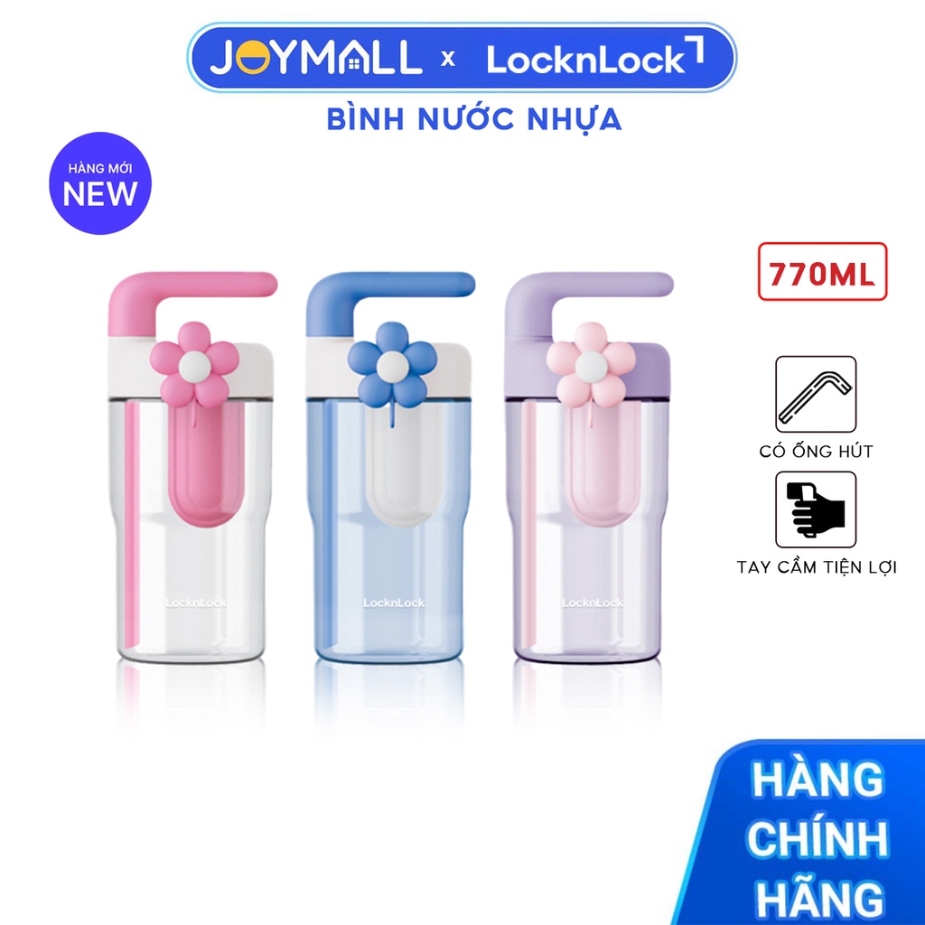 Bình Nước Nhựa LocknLock Handy Infuser Bottle ABF916 770ml, Hàng Chính Hãng, Có Ống Hút Và Tay Cầm - JoyMall