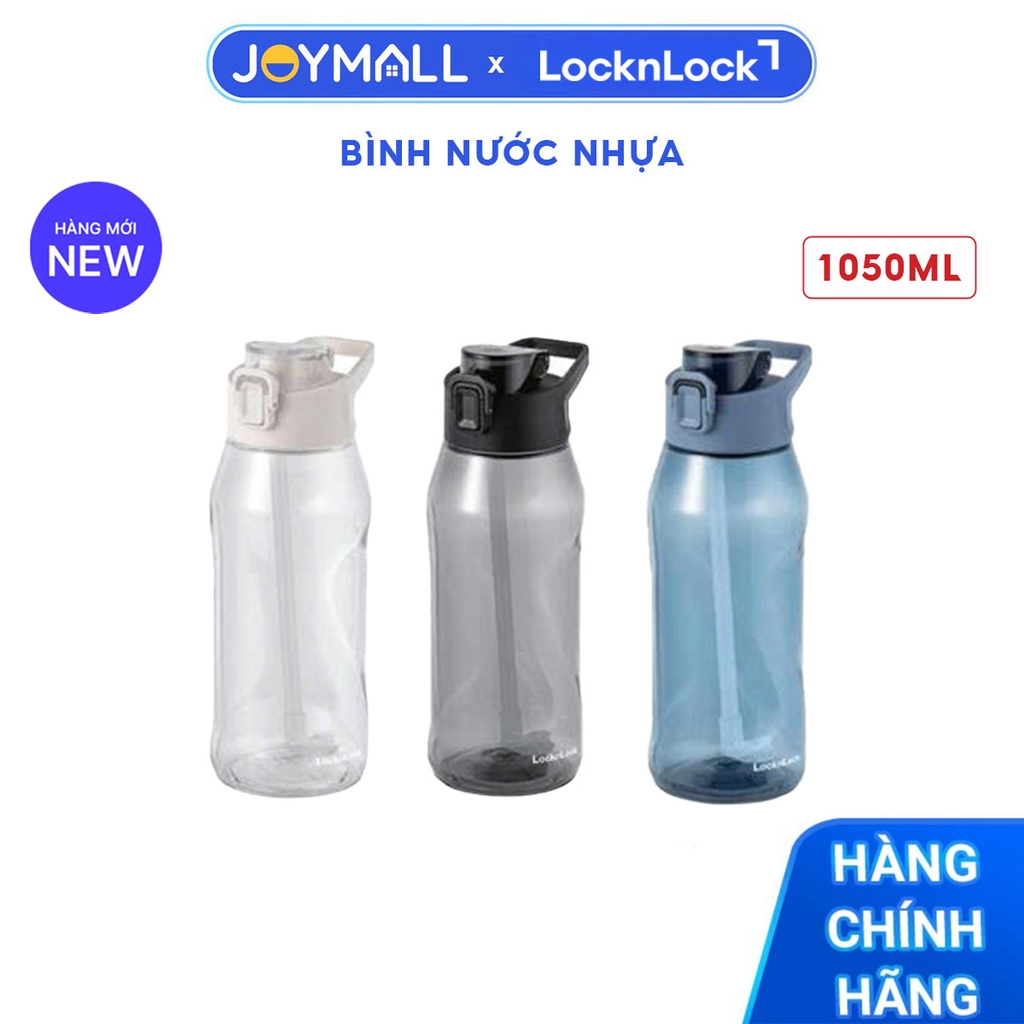 Bình Nước Nhựa LocknLock One Touch Sports Bottle ABF926 1.05L, Hàng Chính Hãng, Có Ống Hút - JoyMall