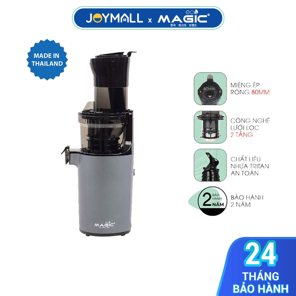 Máy ép tốc độ chậm miệng rộng thế hệ mới Magic Eco AC-139, Hàng Chính Hãng, Trục Xoắn Cơ Học - JoyMall