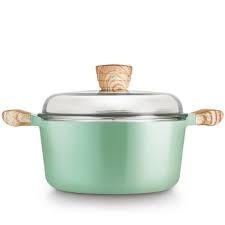 Nồi nhôm chống dính nắp thủy tinh Lock&Lock màu Mint CCA201(20cm),CCA202( 24cm),CCA203(26cm) - hàng chính hãng- JoyaMall