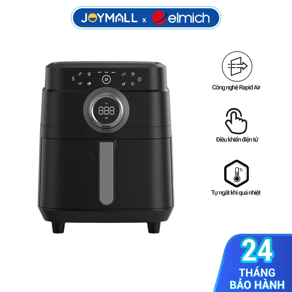 Nồi chiên không dầu Elmich AFE-3942 7L, Hàng chính hãng, Công nghệ Rapid Air, Điều khiển điện tử thông minh - JoyMall