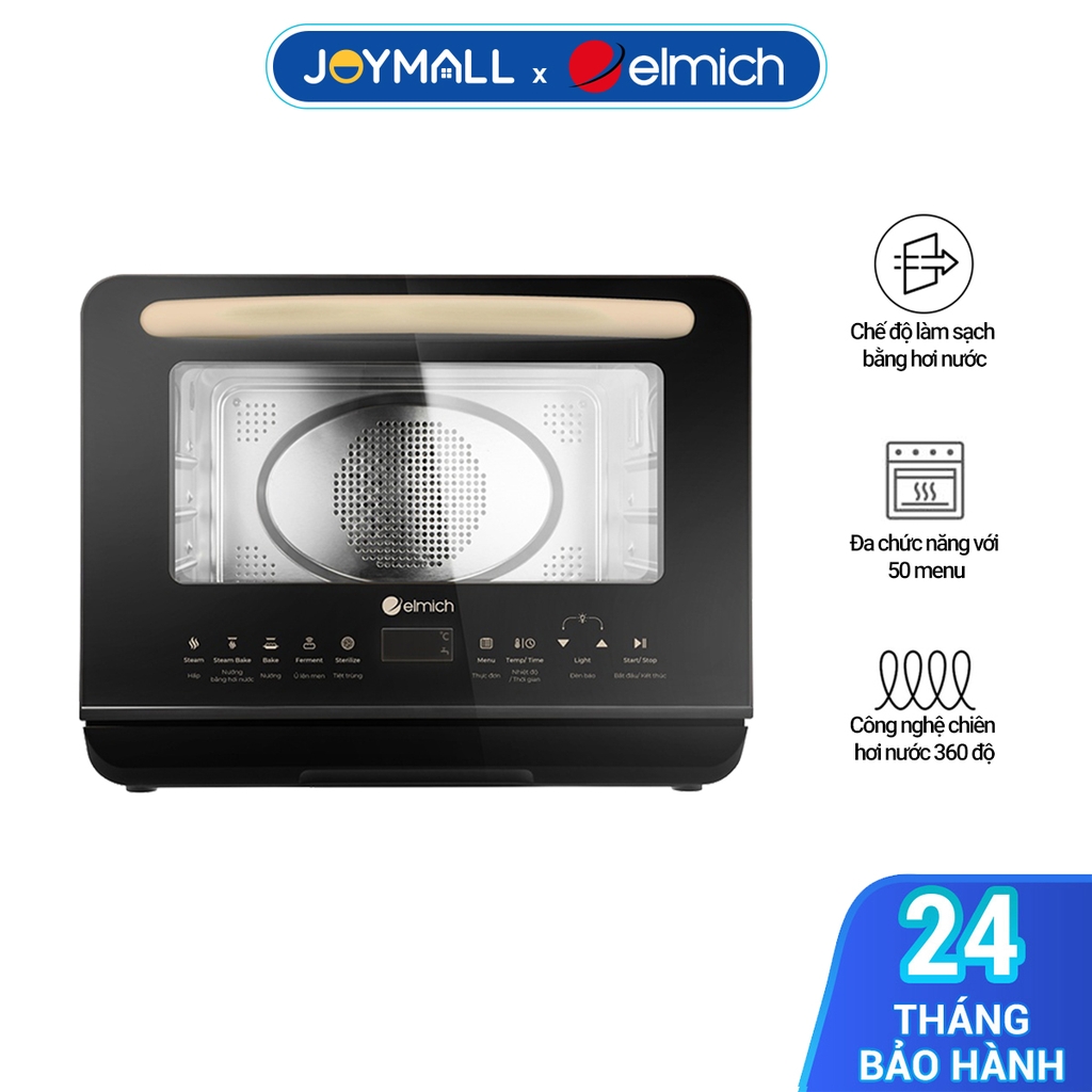 Lò chiên hơi nước cao cấp đa năng 9 in 1 Elmich 20L AFE-3943OL, Hàng chính hãng, chế độ làm sạch bằng hơi nước - JoyMall