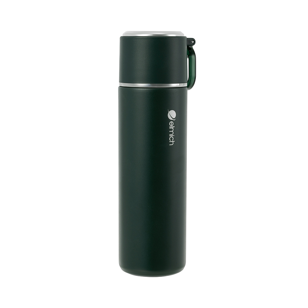 Bình giữ nhiệt inox 316 Elmich EL8315 480ml, Hàng chính hãng, nắp có thể dùng làm cốc nước, có lưới lọc trà - JoyMall