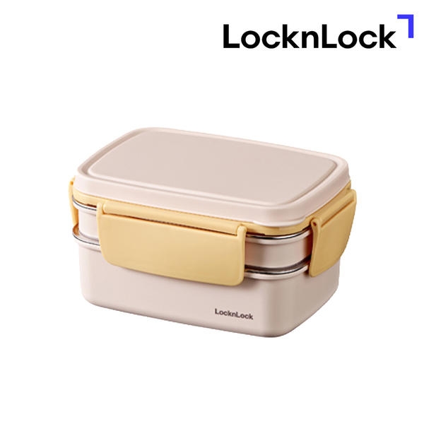 Hộp Cơm Inox 2 Tầng LocknLock LCB500 1.6L, Hàng Chính Hãng, Nắp Đậy Kín – JoyMall