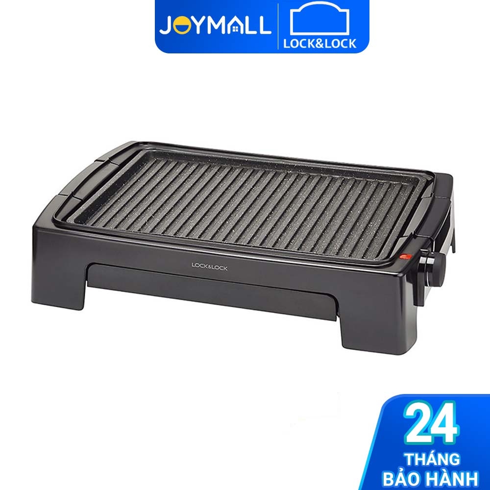 Bếp nướng điện Lock&Lock EJG221 1300W - Hàng chính hãng, mặt bếp đá chống dính, 5 mức nhiệt tùy chỉnh - JoyMall