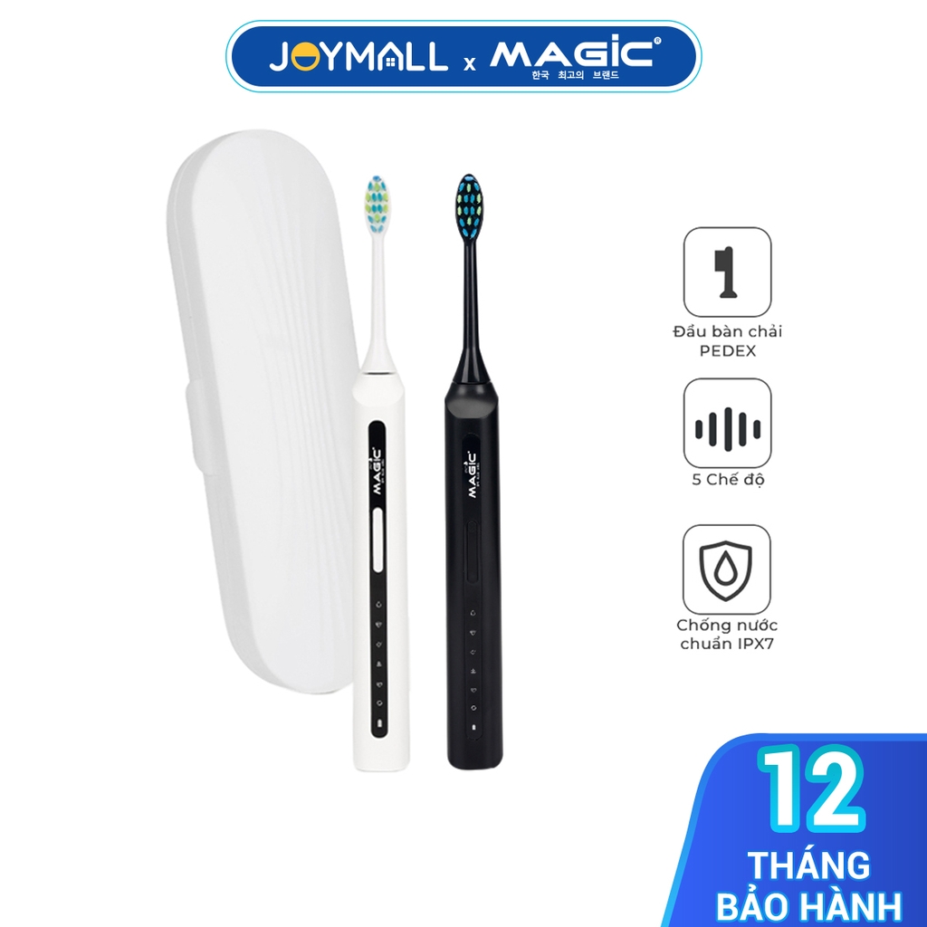 Bàn chải điện Magic Korea B21, Hàng Chính Hãng, 5 Chế Độ Làm Sạch Răng Chuẩn Nha Khoa - JoyMall