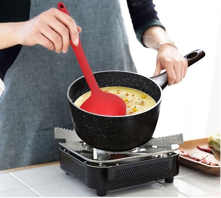 Chảo Nhôm Sâu Lòng Chống Dính Lock&Lock Baum Marble Nắp Thủy Tinh LBU1181 18cm - Dùng bếp từ - Hàng Chính Hãng - JoyMall