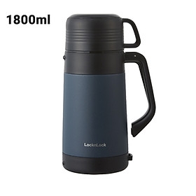 Bình giữ nhiệt Lock&Lock Easy Outdoor Vacuum Bottle LHC1484 1,2L và LHC1485 1,8L - Hàng chính hãng có quai xách, nắp dùng làm cốc nước - JoyMall - 1200ml - Trắng Ngà