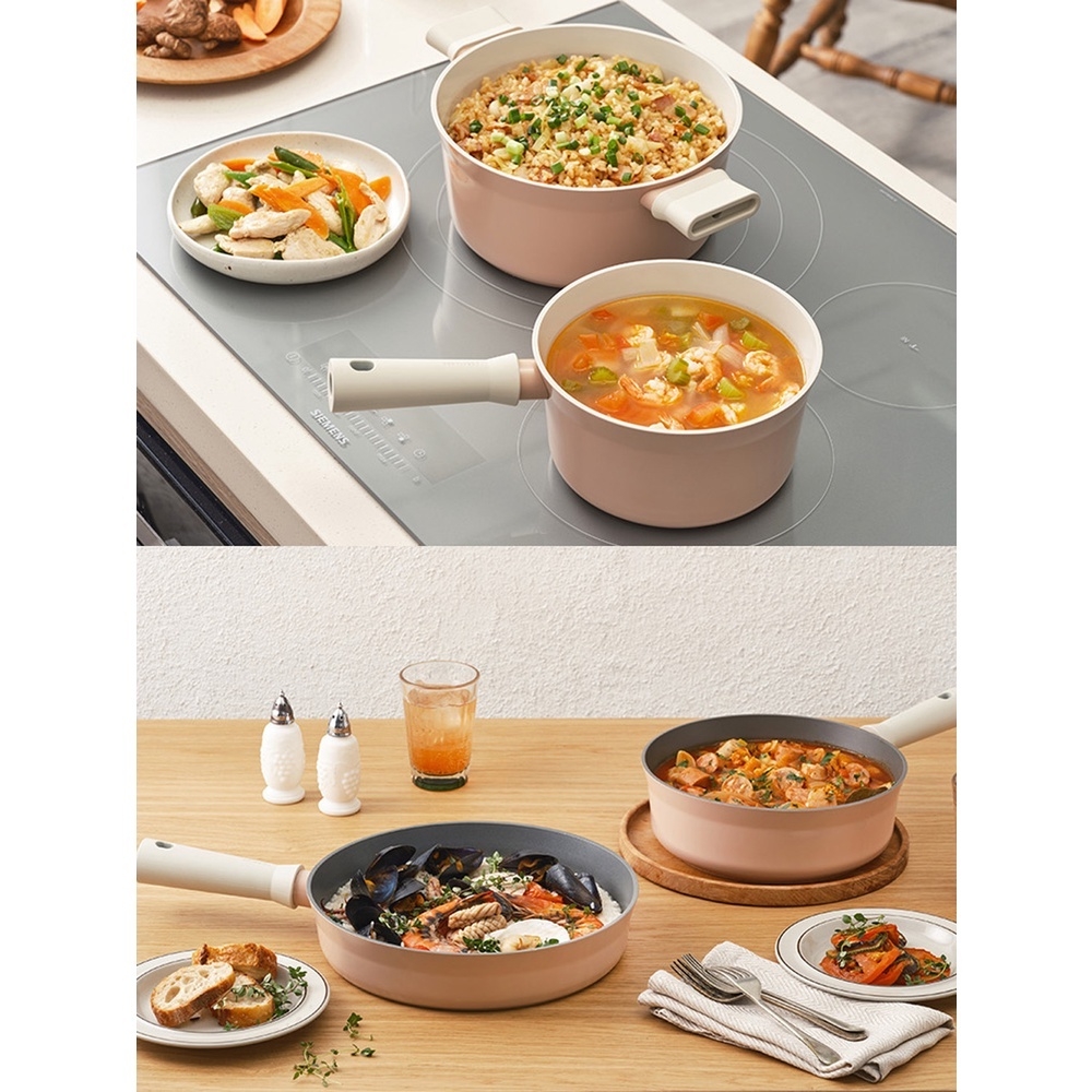 Nồi chảo nhôm chống dính Suit IH Lock&Lock - Hàng chính hãng, dùng được bếp từ, tay cầm êm, dẫn nhiệt nhanh - JoyMall