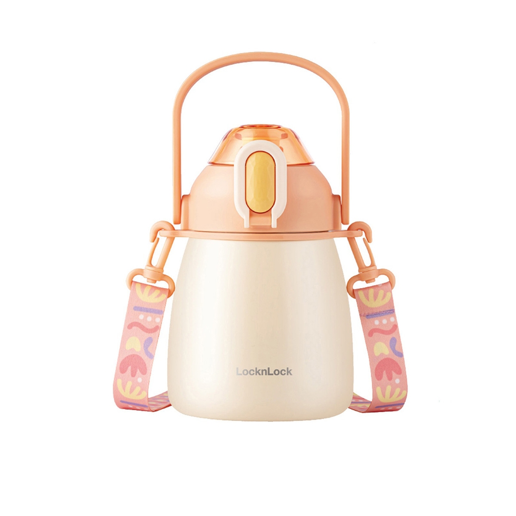 Bình giữ nhiệt LocknLock 1-1.5L LHC3311 LHC3312 - Hàng chính hãng chất liệu thép không gỉ, có dây deo, nắp bật 1 chạm tiện lợi - JoyMall