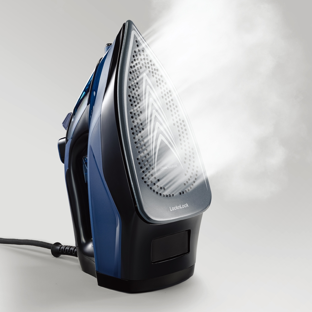 Bàn ủi hơi nước LocknLock ENI362BLU - Hàng chính hãng, tăng cường hơi nước, tự làm sạch, chống nhỏ giọt - JoyMall