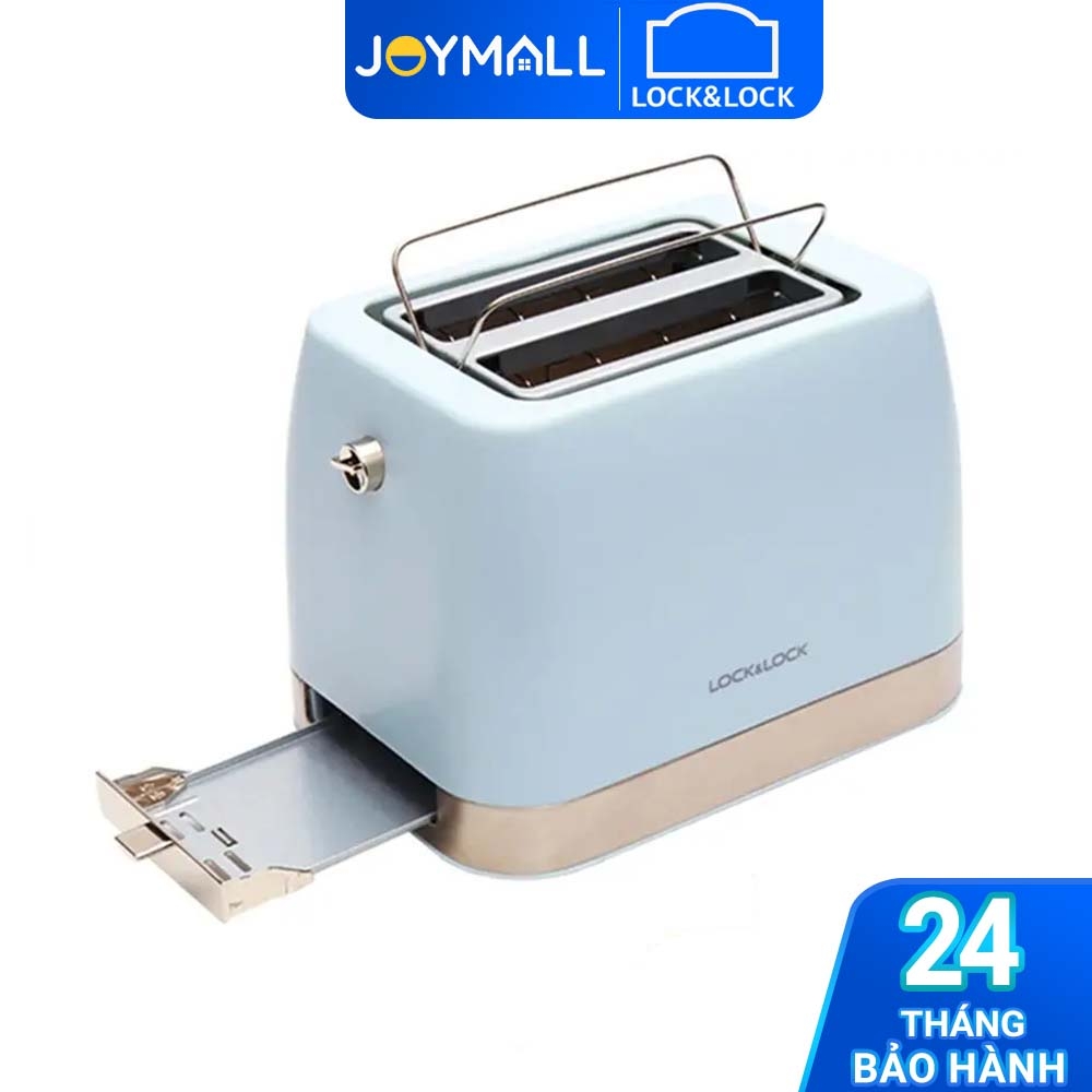 Máy nướng bánh mì Lock&Lock EJB221BLU - Hàng chính hãng bảo hành 24 tháng, dùng hâm nóng, nướng bánh sandwich - JoyMall